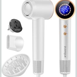 Dual Voltage Travel Hair Dryer with Diffuser, High-Speed Ionic Blow Dryer