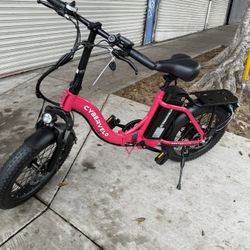 Cybervelo 1000W Folding Electric Bike,48V 20AH Removable Battery EBike,30+MPH,80 Miles Max Range Electric Bike for Adults, 20" Fat TireFoldable ebike,