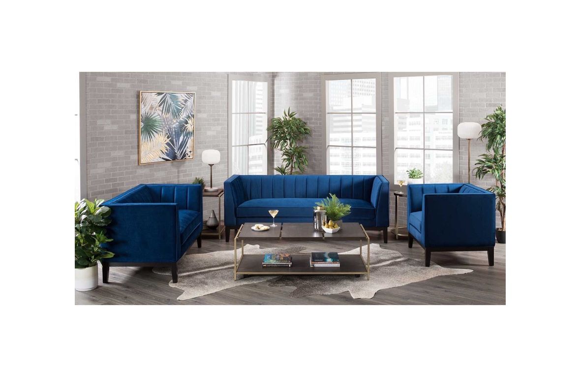 Royal Blue Sofa Set