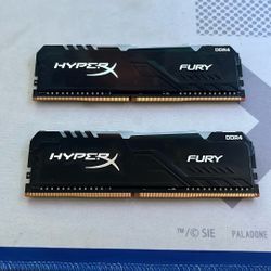 2x8gb 3200mh DDR4 Rgb Hyper X Ram Sticks