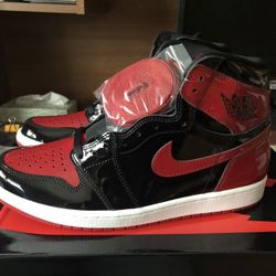Patent Leather Bred 1 Air Jordan Nike Breds 1s for Sale in Chicago