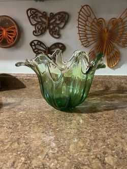 Italian Murano Glass Vase Bowl