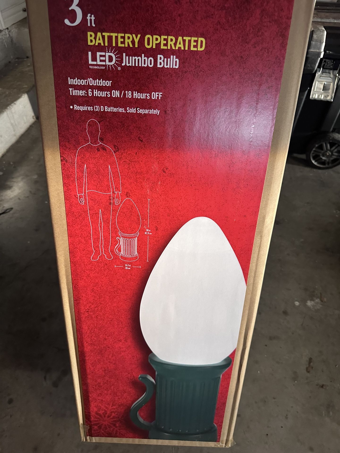 White 3ft Christmas Bulb