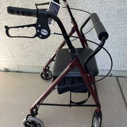 Drive Medical Junior Rollator Rolling Walker with Padded Seat
