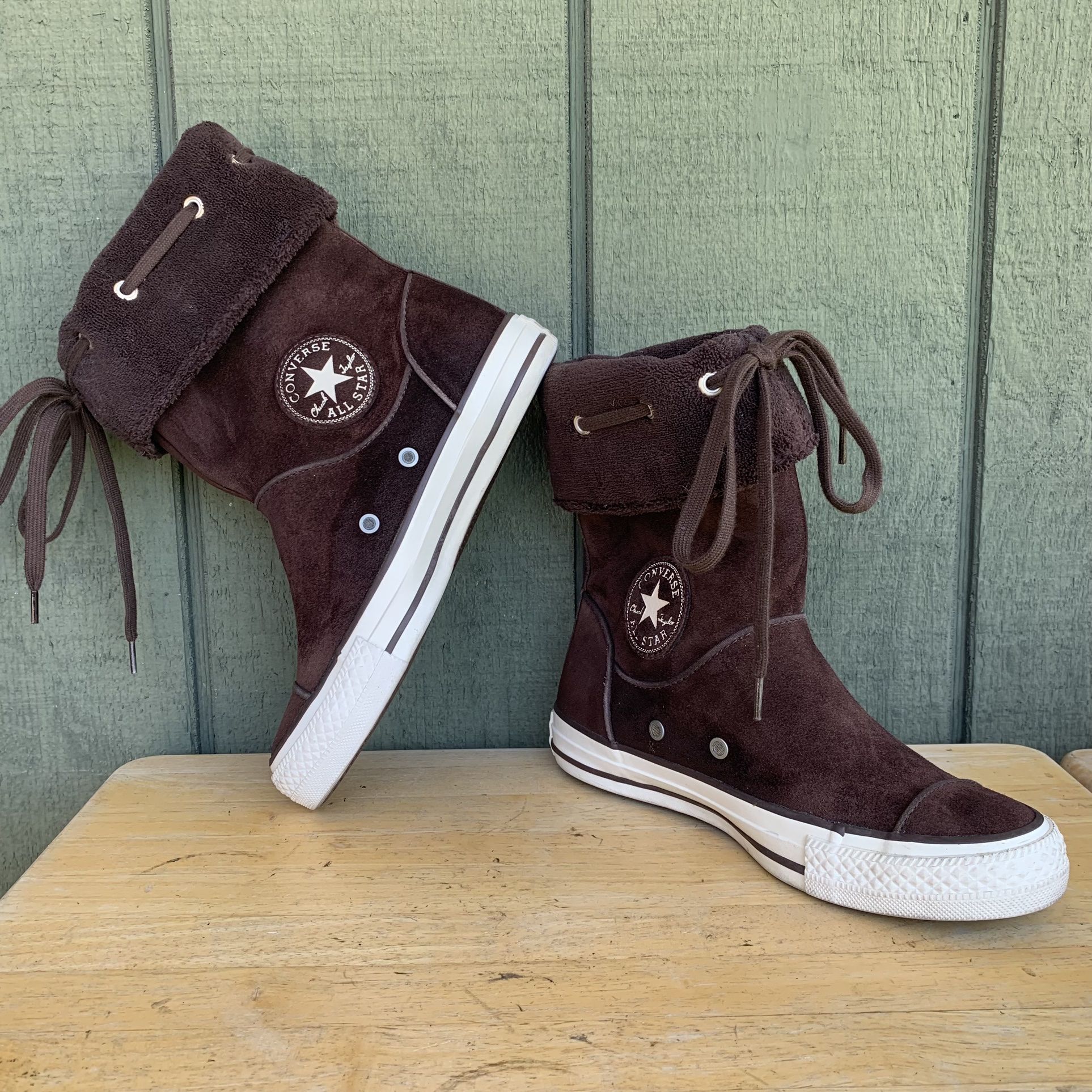 Converse brown suede boots best sale