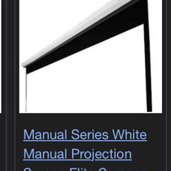 Manual projector screen 8 feet wide