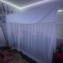 Canopy Bed and Mattress 