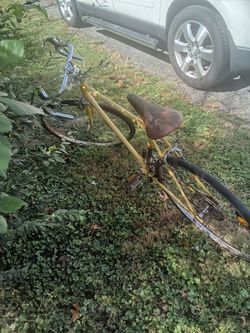 Vintage Yellow Road Bicycle