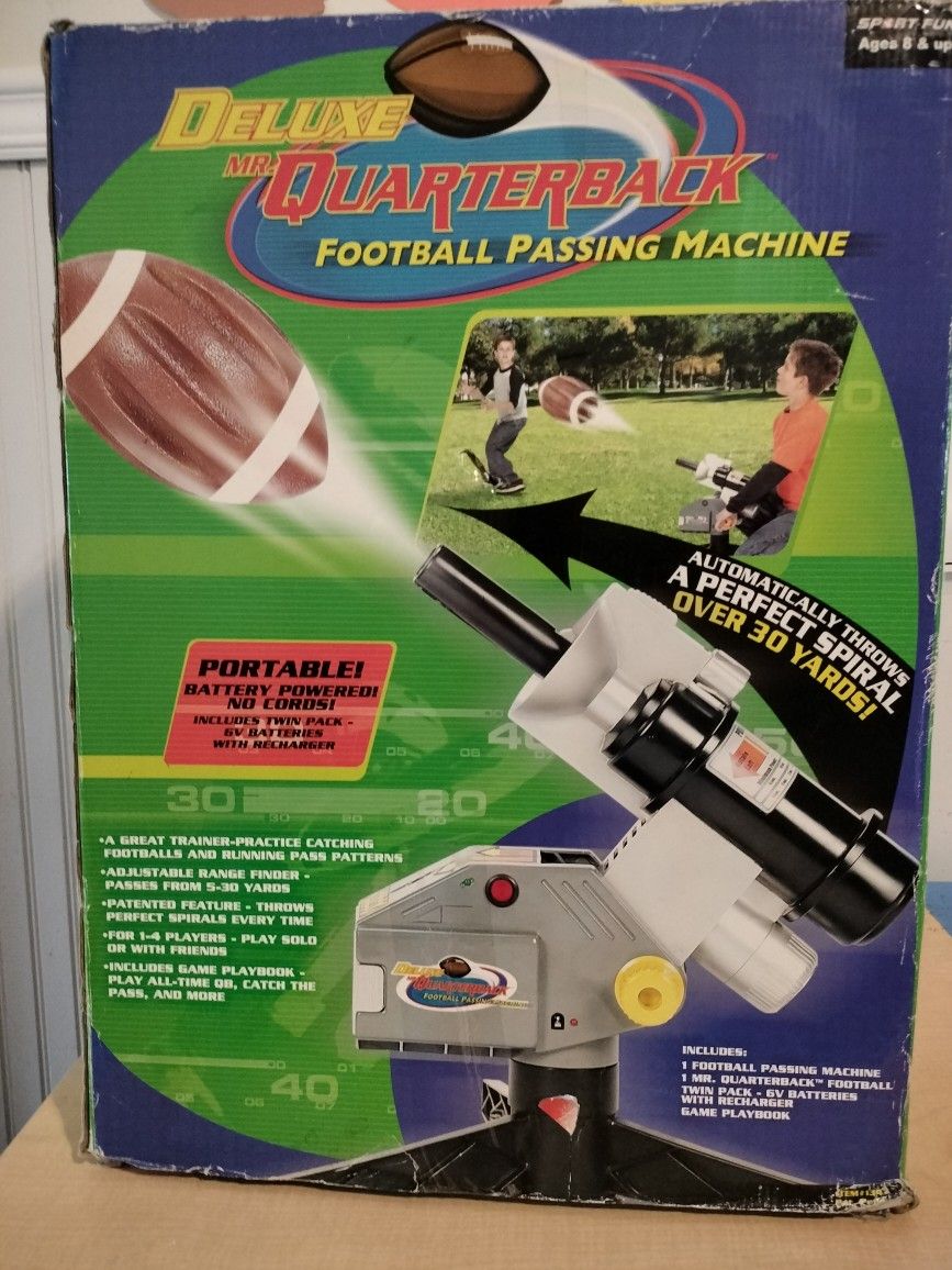 Deluxe Mr Quarterback Football Passing Machine