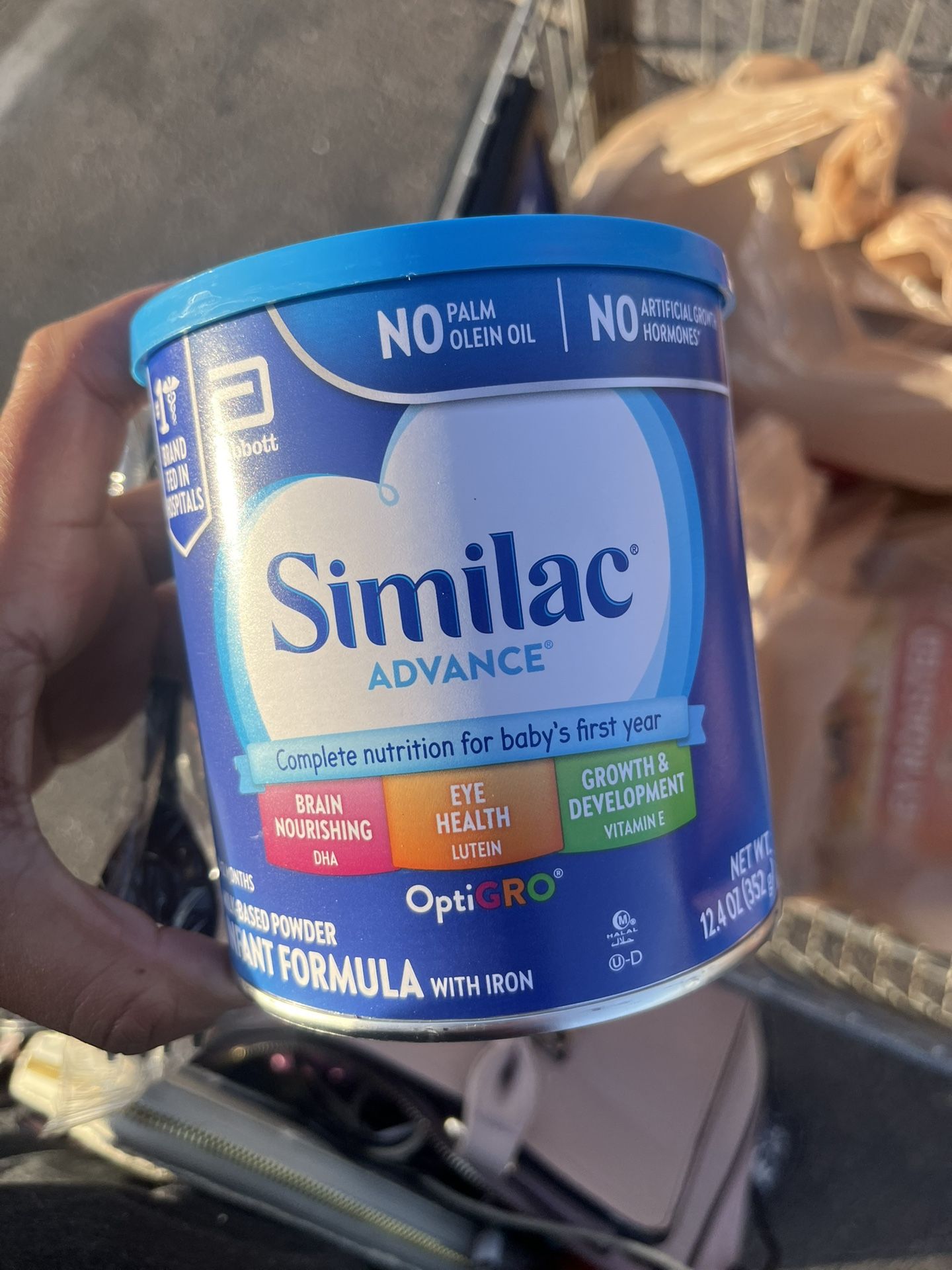 Similac advance blue can