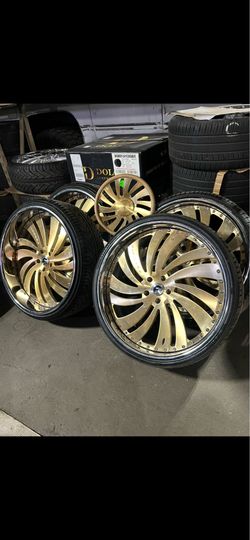 26 inch forgiato wheels tires matching steering wheel 5” lip 5x5 5x127
