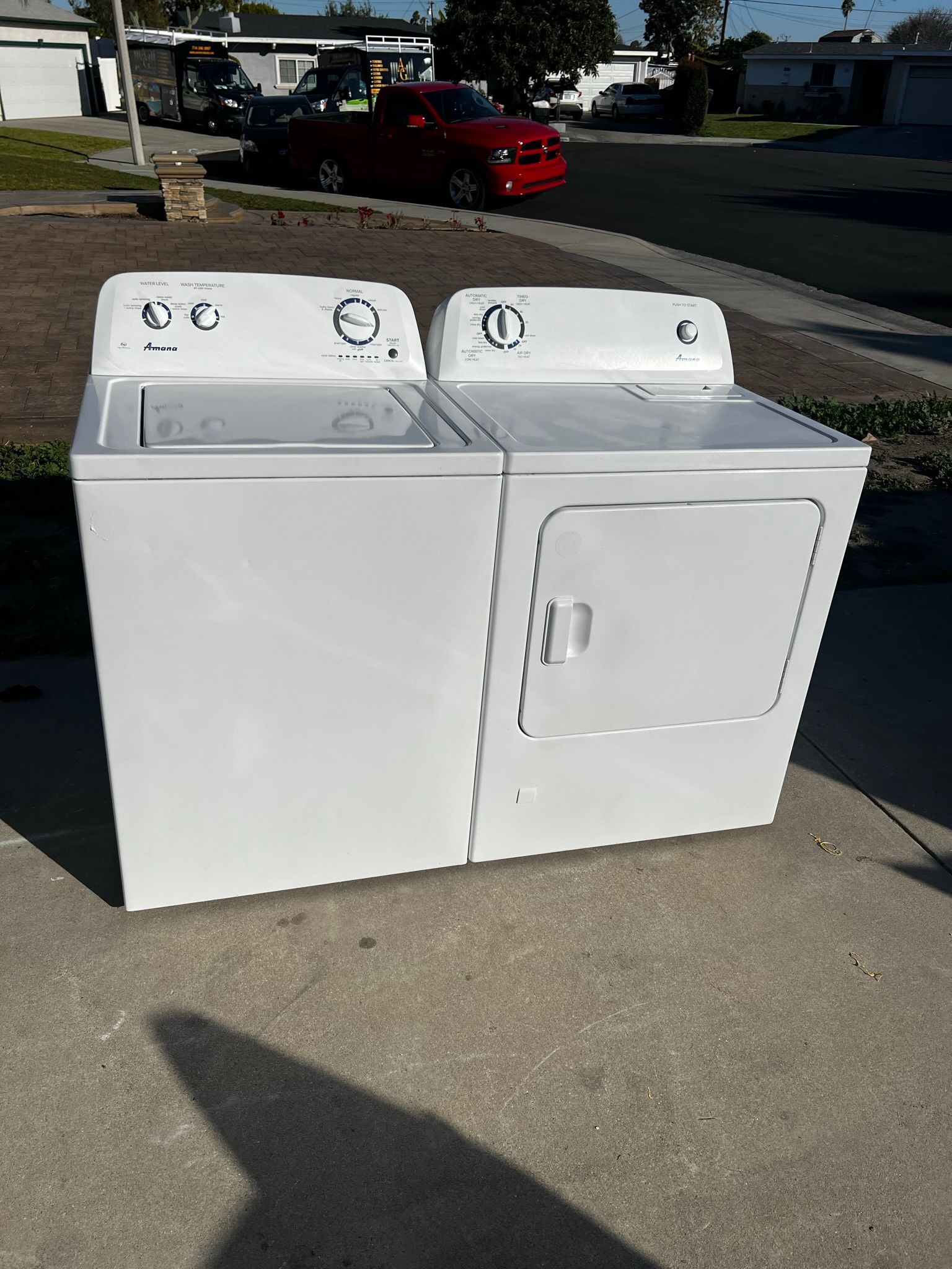 Used Amana Washer and Gas Dryer with Agitator