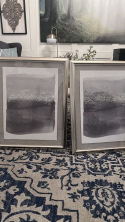 Abstract Painting Glass Framed