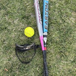 🥎 Softball Gear Set – 2 Bats, Face Mask & Ball