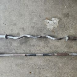 Curl Bar And  Olympic Barbell 