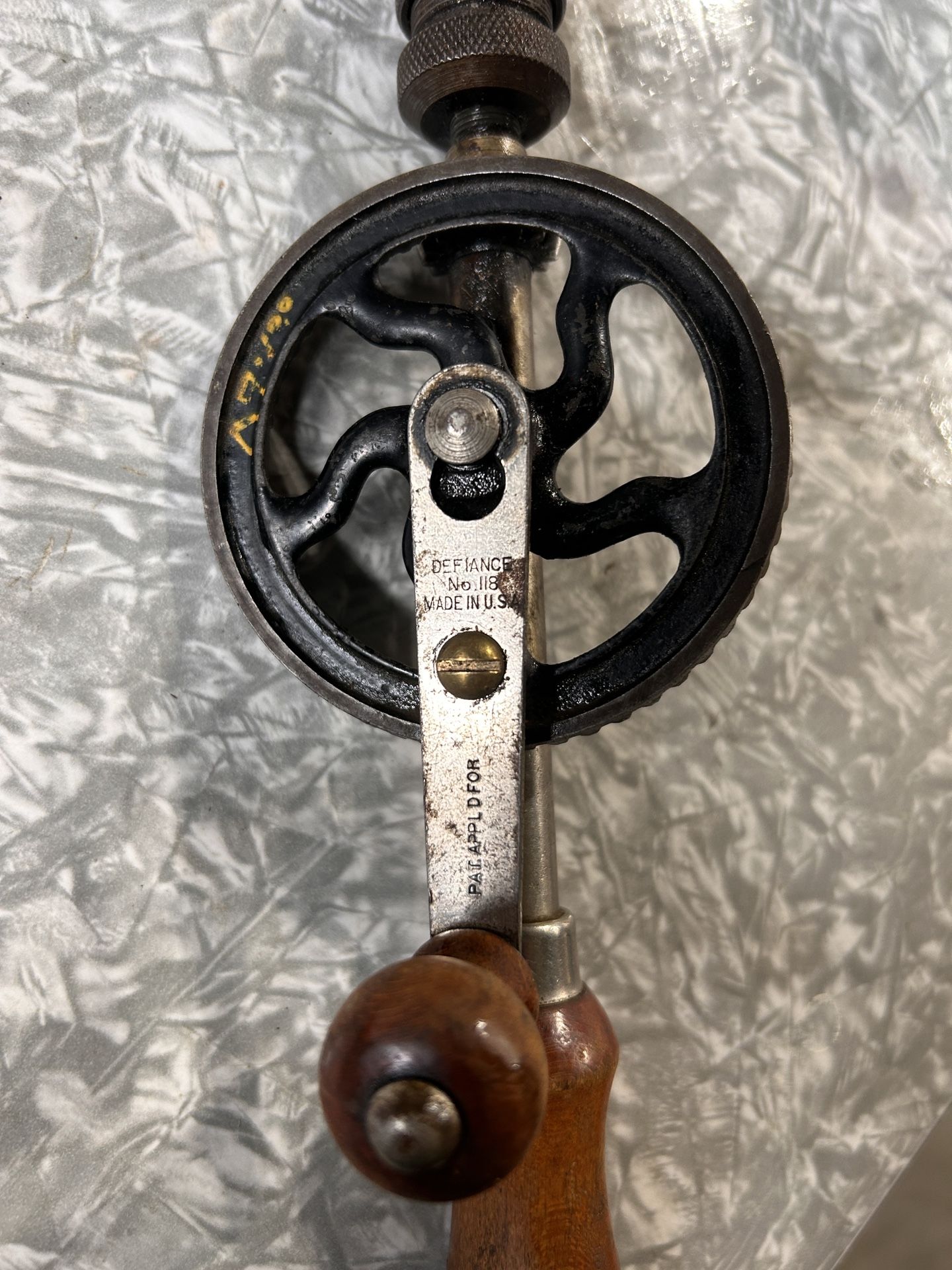 Vintage Stanley Defiance Hand Drill No 118 Eggbeater Hand Drill -Excellent Condition, works great.