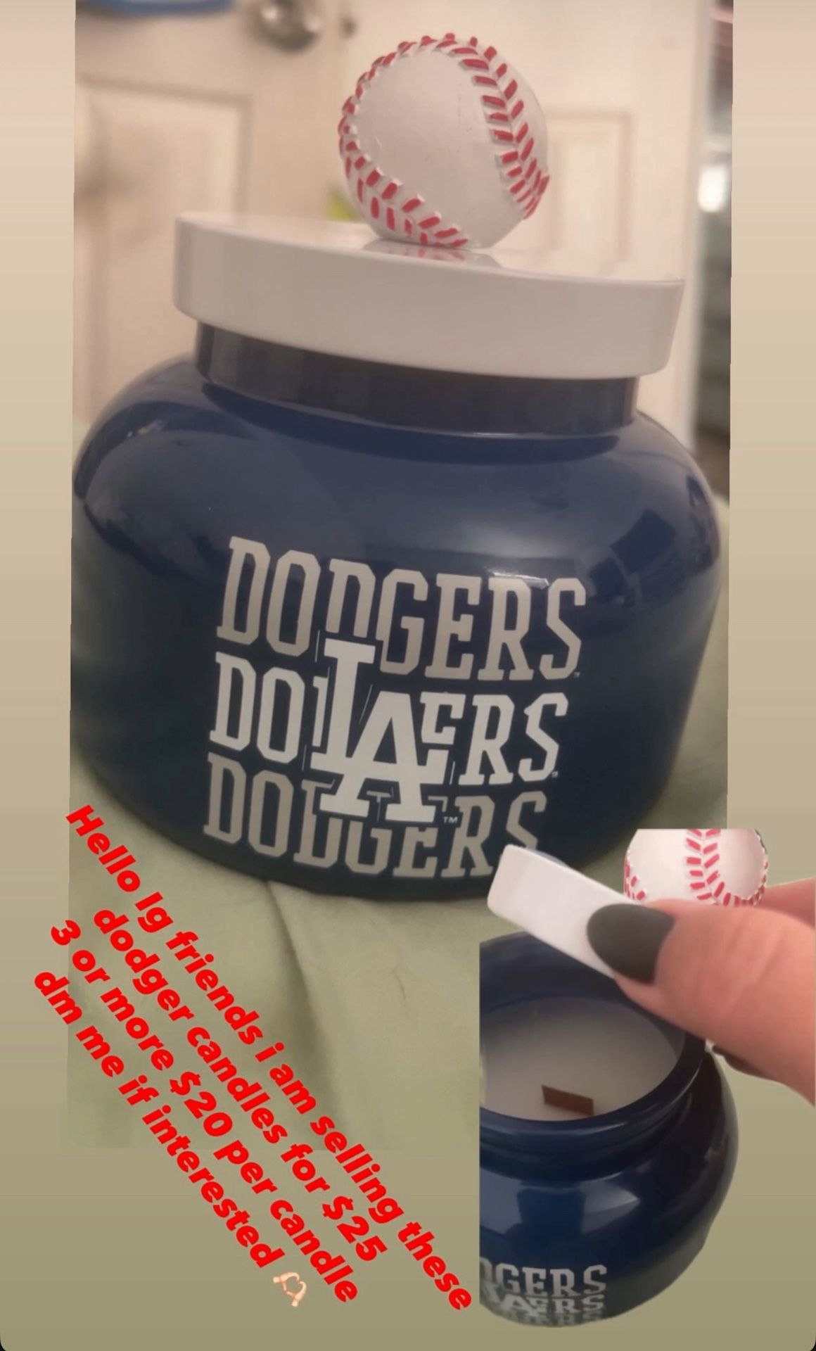 Los Angeles Dodgers Candle
