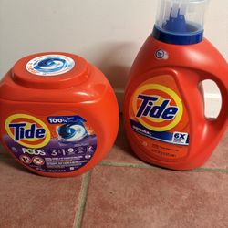 Tide Pods And Liquid Detergent 100 Oz For Both27 Dollars 