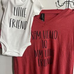 Two Shirts- One For Parent And One For Baby/toddler
