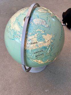 Vintage Nystrom educational world globe -perfect condition