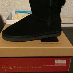 Style & Co (Macys) Black Suede Boots