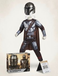 Star Wars The Mandalorian Deluxe Costume (Kids Size 6-8) with Mask