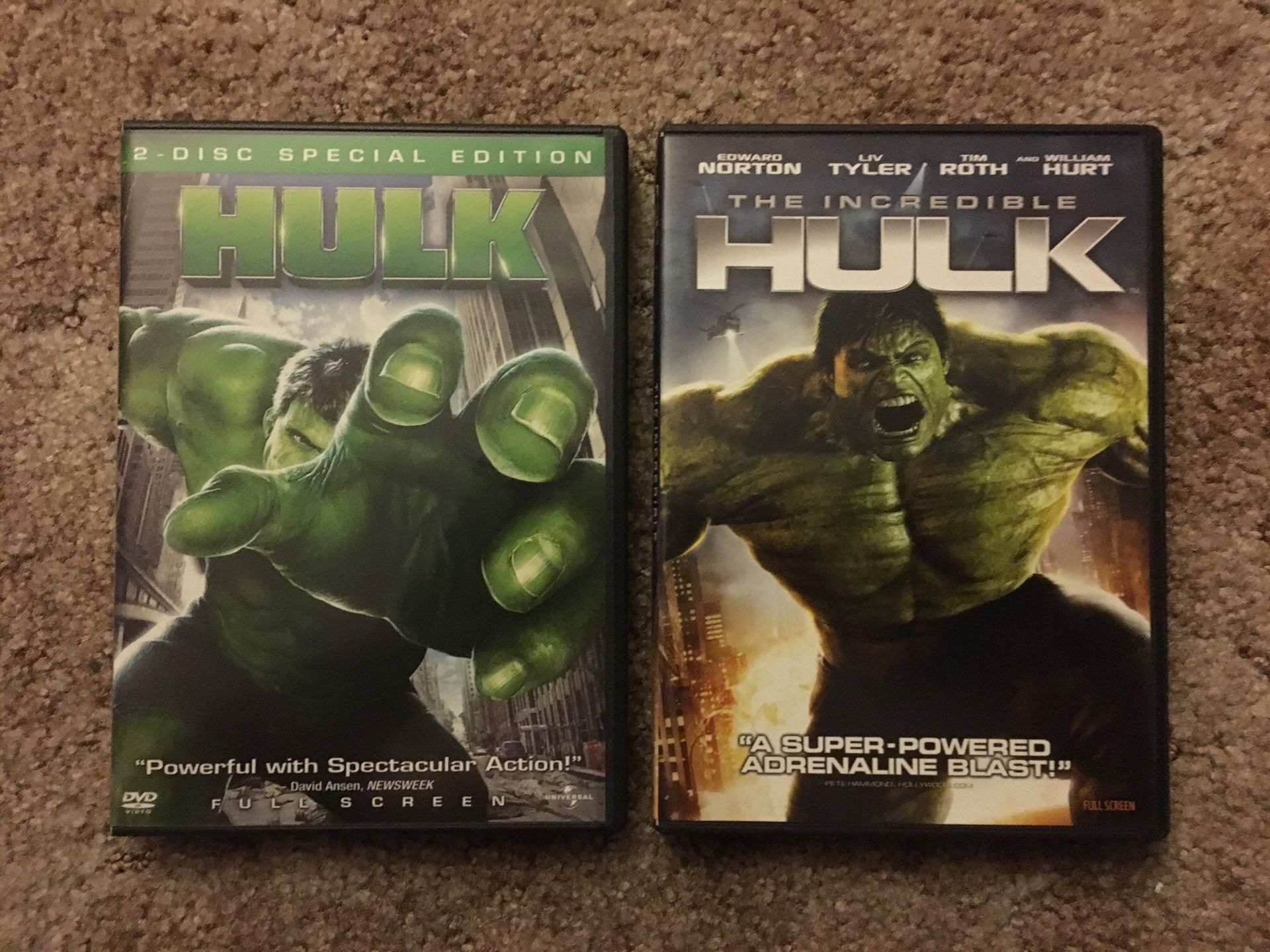 Hulk. The Incredible Hulk. DVD’s Collection