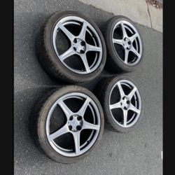 4 —205/45r17 4x100 4x3.94 Stock Mazda Miata Scion Xa Xb  Acura Integra Civic Fit Corolla Xa Xb Ia Echo Wheels Rims Good 90% Treads Tires!!!!!!