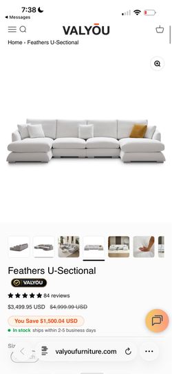 Used white couch