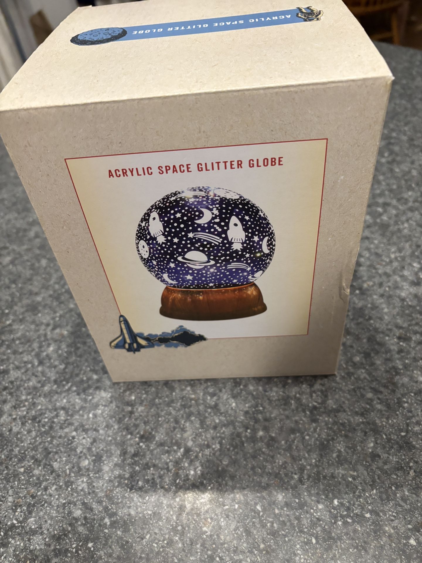 Acrylic space glitter globe