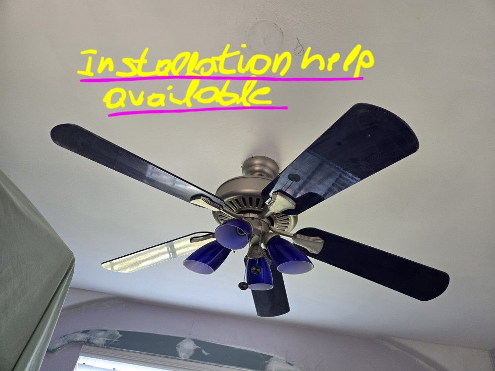 Hampton Bay Blue/Purple Ceiling Fan