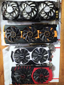 Graphics Cards 4 Pieces For Parts or Repair