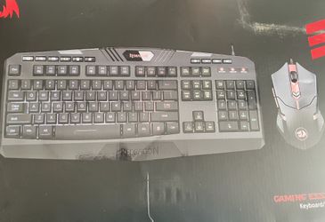 Red Dragon Wired Gaming Keyboard And Mouse Black And Red