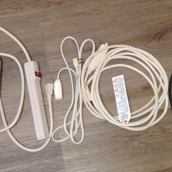 5 extension cords and one HDMI cord