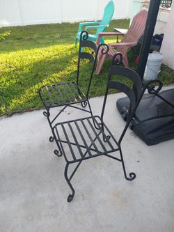 Heavy Wrought Iron Chairs