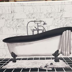 New bathroom wall art