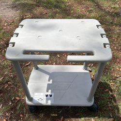 Fresenius Polyvinyl Rolling 2 Tier Medical Cart With Locking Wheels, Model Liberty Cart, 27.5" x 25"