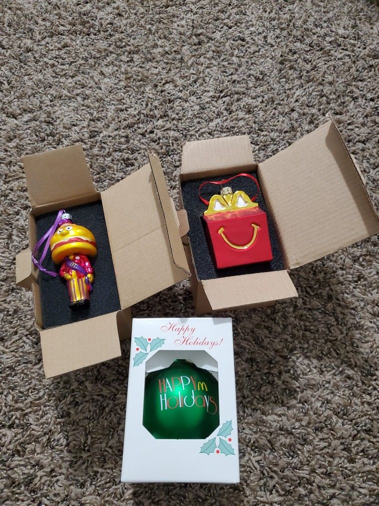 3 McDonald's Tree Ornaments