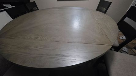 7 piece Square to Round Dinning Set
