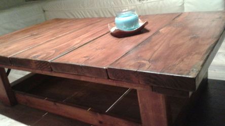 Solid wood coffee table
