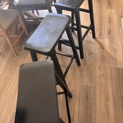 3 Black Barstools