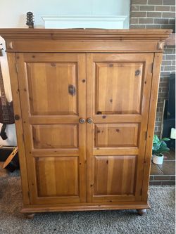 Solid Pine Armoire Desk