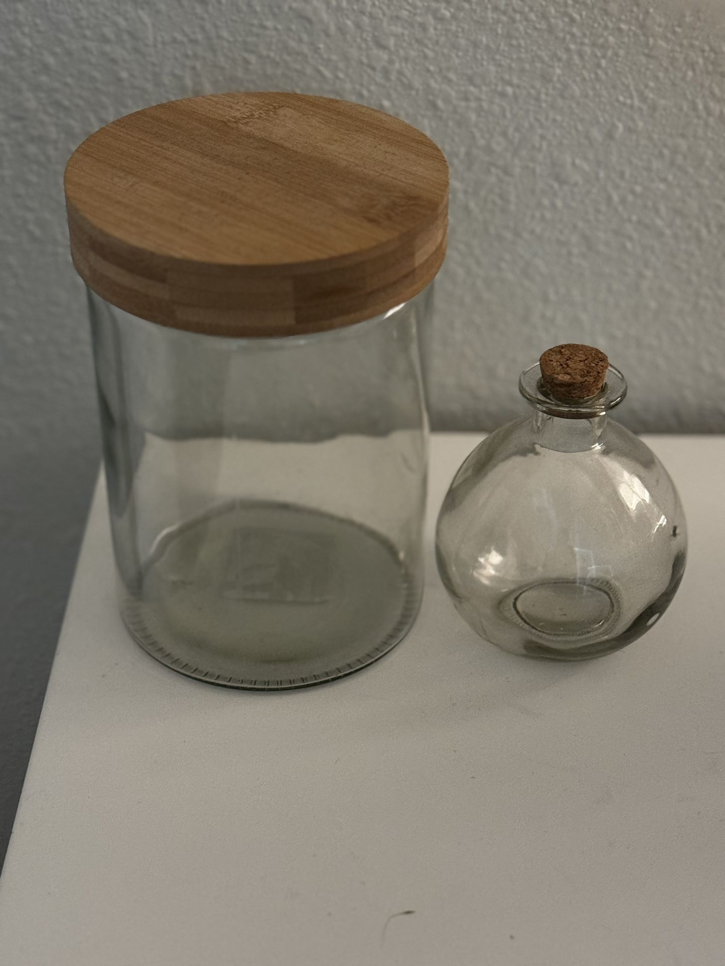 2 Glass Storage Containers 