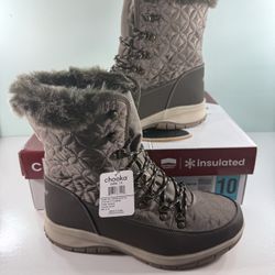 NEW Chooka Women's Insulated Belltown Mid Faux Fur Winter Boots - size 10