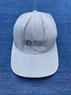 Vintage 90s Billabong Beige SnapBack Hat Made In USA 🇺🇸 