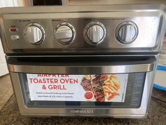 Cuisinart Air Fryer Convection Toaster Oven Bake Grill Broil Model TOA-70 Stainless 
