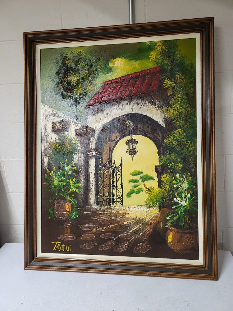 Signed Oil Painting By Tamin