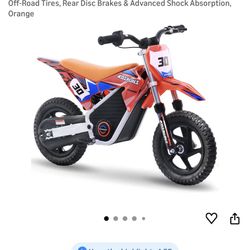 AIII 36V Electric Dirt Bike for Kids 3-8, High Performance 250W Racing Grade Motorcycle, Up to 15.5MPH, 3 Speed Settings, 12-Inch Off-Road Tires, Rear