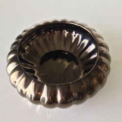 Vintage Haegar Ceramic Dish Planter - Metallic Glaze