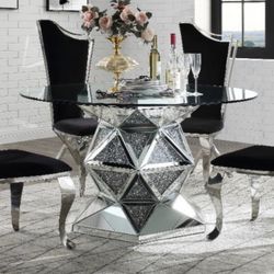 Glam Mirrored Dining Table ONLY Brand New In Box Firm Price $940